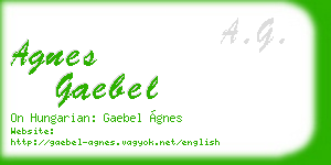 agnes gaebel business card